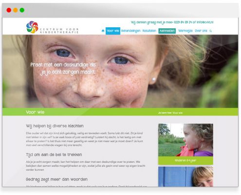 Centrum voor Kindertherapie Hoorn | Webdesigner Hollands Kroon | Project Direct | Webdesign HHollands Kroon | Website bouwen Hollands Kroon | Wordpress Hollands Kroon | Grafische vormgever Hollands Kroon | SEO Hollands Kroon | Hosting | Wordpress training | Logo design Hollands Kroon | SSL Certificaten | Website onderhoud | Timo van Tilburg